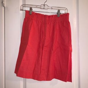 J Crew Linen-cotton sidewalk mini skirt